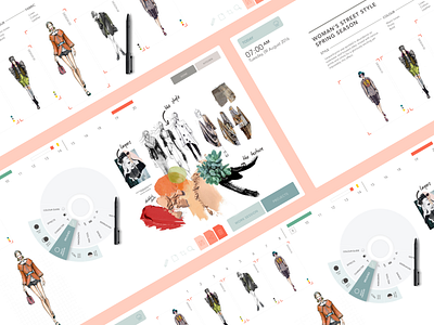 Smart table fashion studio UI