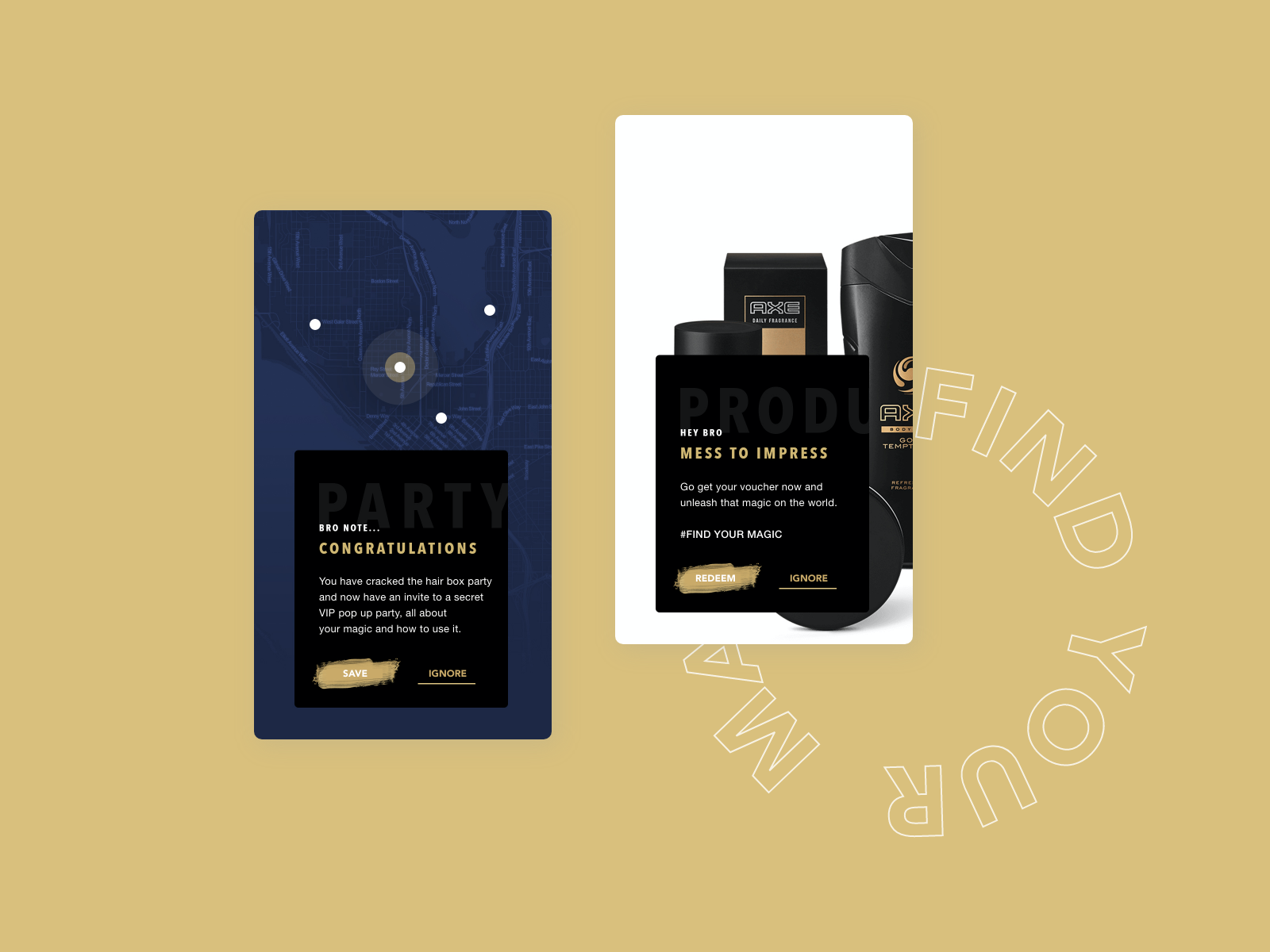 Axe Find Your Magic Campaign App Concept By Bronwen Small On Dribbble