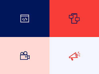 FGBT - icon set agency branding iconography icons icons set illustration marketing agency marketing campaign production rebranding social media vector web design