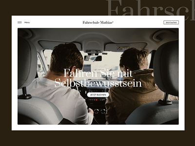 Driving School - web design minimalism typography ui ux web design