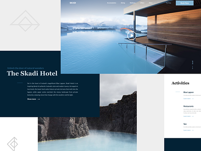 Skadi - blue lagoon Hotel blue lagoon clean cold earth hotel iceland logo minimal ui ui ux ux web webdesign