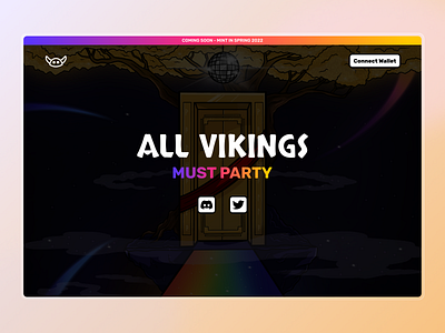 Project Party Vikings - landing page