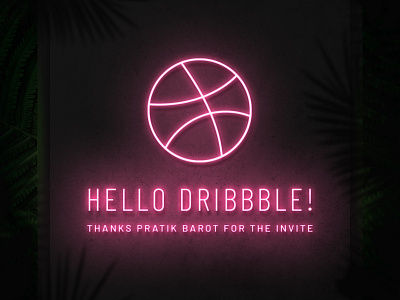 Hello Dribbble! fluro hello hello dribbble hellodribbble neon photomanipulation photoshop unsplash