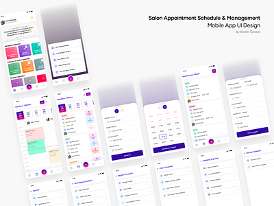 Salon Booking Management - Mobile App UI Design app app concept booking mobile app salon salon app ui