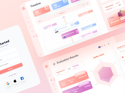Quality Audit App - Timeline admin admin panel auditing charts clean colourful design evaluation gantt chart glassmorphism gradient graphs industrial quality check reporting results scheduling timeline ui ux