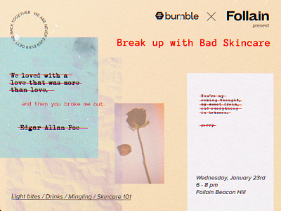 Break Up with Bad Skincare ad design advertising bumble collage collage design design challenge graphic design