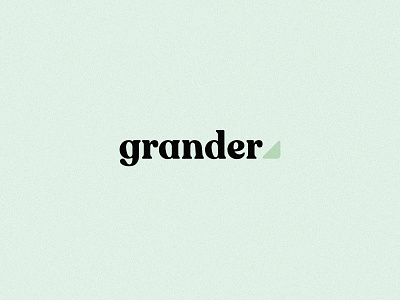 Grander Rebrand brand identity grander graphic design green logo logo mark logodesign primary logo