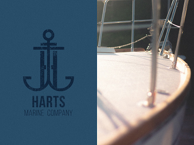 Harts Marine Company anchor anchorlogo graphicdesign harts hmc logo logodesign marine marine life