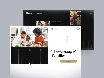 Auburn Family album david ofiare family food landing page modern navigation design track date ui design uiux web design