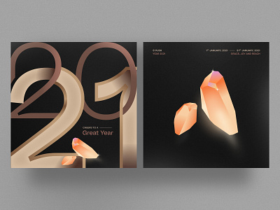 Year 2021 Design 2021 gems illustrator layout new year precious seasons greetings typography vector design year 2021