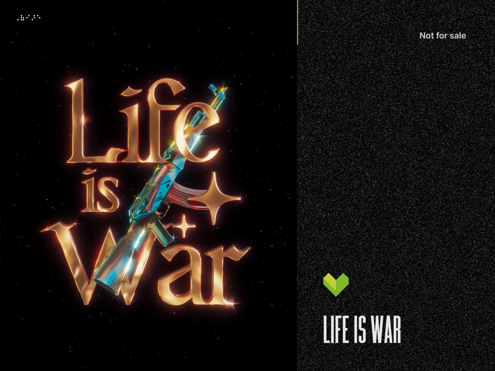 Life is War 3d art 3d design art buy art david ofiare ethereum military naija nft nigeria non-fungible tokens ui design uiux violence