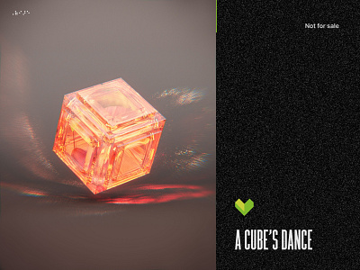 A Cube's Dance 3d design buy art david ofiare digital art graphic design interface design modeling murat pak nft art nigeria non fungible token uiux design