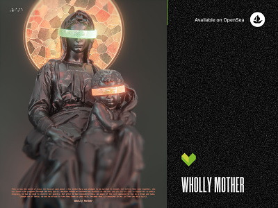 Wholly Mother 3d vr art blender3d brass christian david ofiare design digital art jesus mary nft nigeria non fungible token sci fi virtual reality