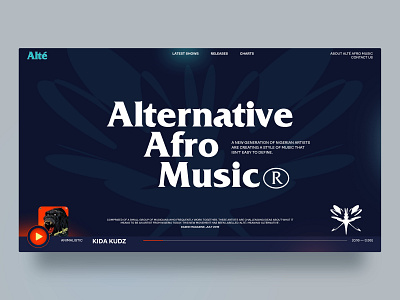 Alternative Afro afrobeats alte david ofiare digital music landing page music nft music product design