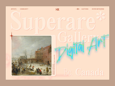 SuperRare Future ART Gallery art canada crypto gallery landing page neomorphism neumorphism nft product design superrare uiux uk usa