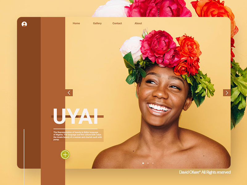 Uyai App Design Dribble screen laptop web smile adobe photoshop flowers ibibio brown design nigeria uyai