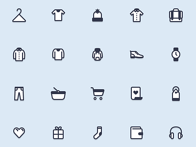 Clothing icons