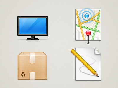 Some more icons box icon icons maps pencil tv