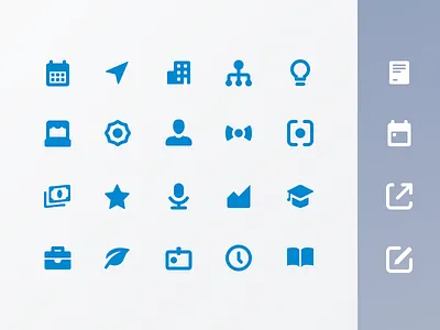 Icon set for Crunchbase 16pt crunchbase icon set icons ios small