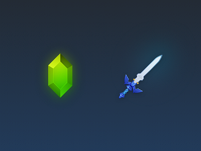Zelda Things icons master sword rupee zelda