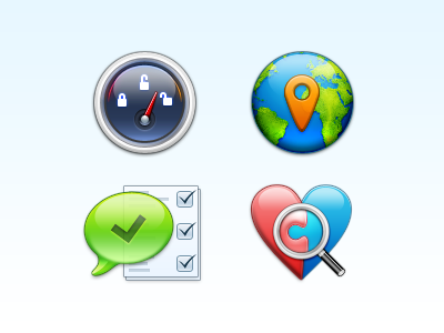 More chat client dashboard earth find heart icon icons location pin search