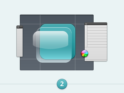 2 icon illustration process