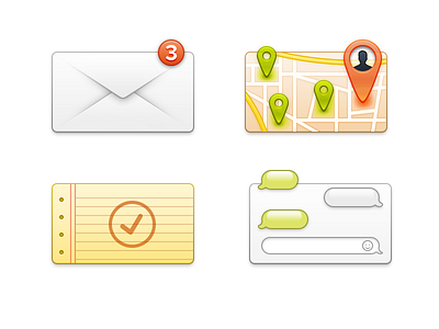 Some Icons chat envelope icon icons locations mail maps messages notes psd