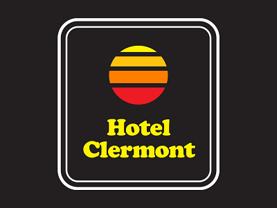 Clermont Comfort 80s america atlanta brand comfort inn design hotel illustration logo retro supergraphics vintage