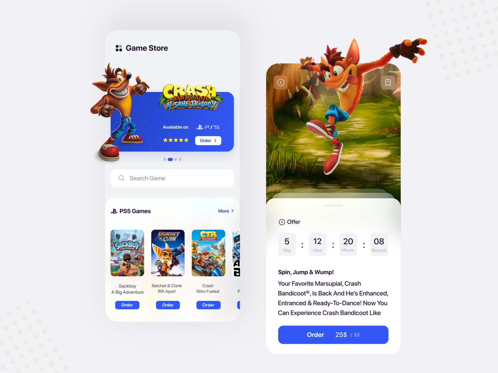 Game Store PS5 (Crash Bandicoot) Concept by Mohammad Hossein Afzali on