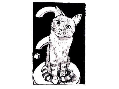 Lemon art cat dribbble illustration painting sketchbook