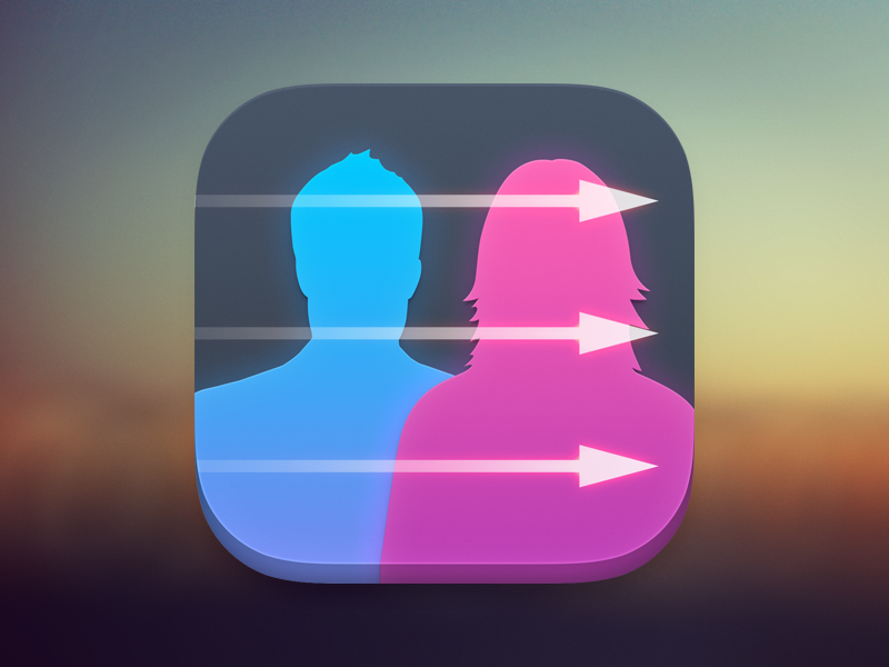 App Icon app icon ios arrows people contact mobile blurred background