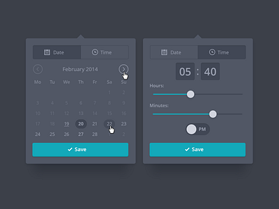 Due Date and Time Picker by Vitaliy Petrushenko on Dribbble
