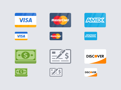 Payment Icons american express cash check credit card discover free icon mastercard psd vector visa