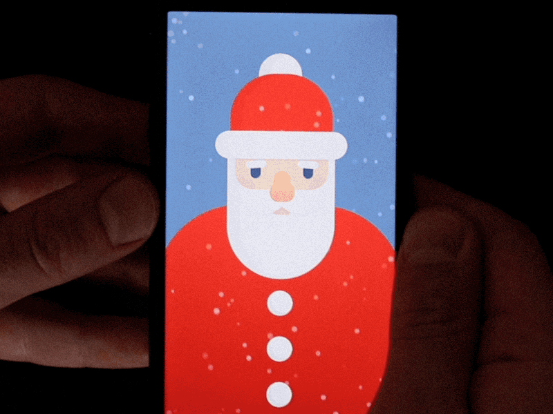 Santa christmas framer gif interaction mobile new year orientation parallax prototype snow