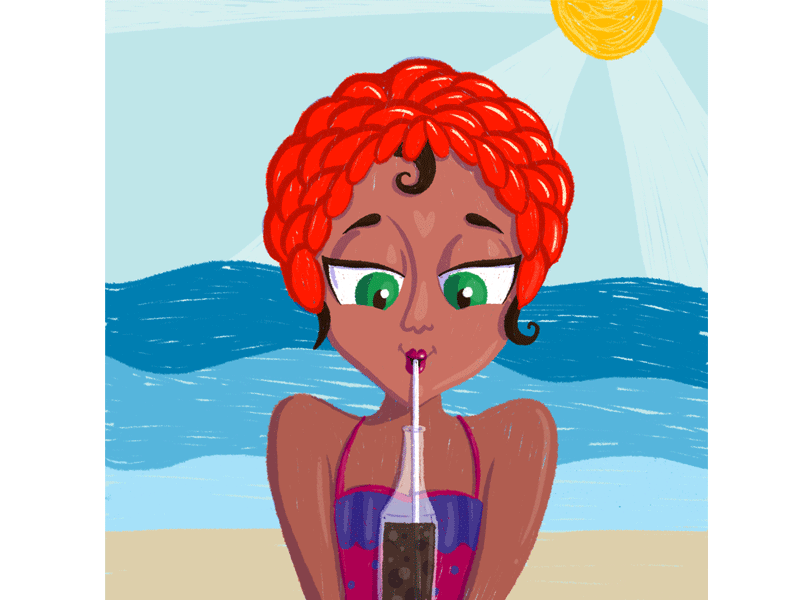 60s Girls 60s animación animation charachter design cocacola coke digital art drawing gif gif animated gif animation girl illustration retro summer swimmer verano