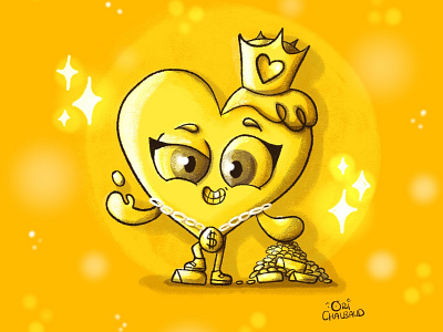 Heart of gold! animation character design childrens book illustration digital art drawing goddess gold gold heart heart illustration