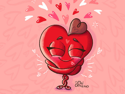 Love Yourself Heart character design childrens book childrens book illustration digital art drawing heart illustration love love yourself procreate selflove