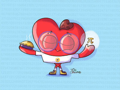 Pi Day Heart animation character design childrens app childrens art childrens book childrens book illustration digital art drawing heart illustration pi pie