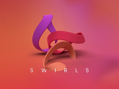 Swirls 3d 3dshapes design illustration typography