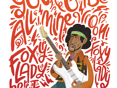 Guitar Heroes - Jimi Hendrix foxy lady jimi hendrix stratocaster texture vector