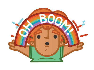 OH BOOM! rainbow sticker pack stickers