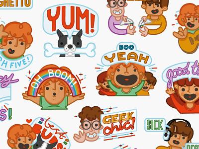 Ginger Fred and Friends. character design characters fun ginger line app messenger app stickers