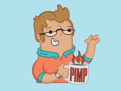 Big Pimpin' character character design coffee pimp pimpin vector