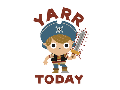 YARR 1 TODAY! birthday birthday card character design pirate