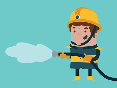 Fireman animation character design fireman