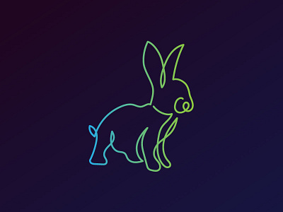 Rabbit Logo artwork logo logo proposal monoline rabbit