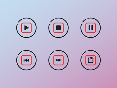 Music player buttons