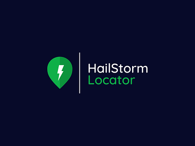 HailStorm Locator Logo app blue branding design figma green illustration locator logo storm ui vector website