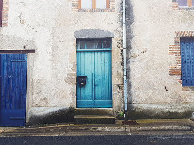 06. The Blue Door dompierre dompierre les églises door doorway france photography portrait road rural stone street