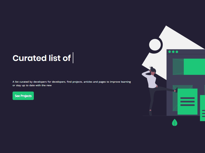 Devawesoeme Curated list for developers proyects animated css developer frontend gif illustration javascript ui vuejs vuesax web